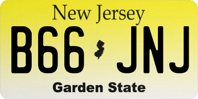 NJ license plate B66JNJ