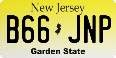 NJ license plate B66JNP