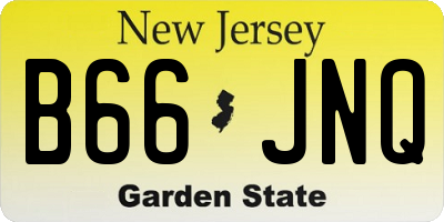 NJ license plate B66JNQ