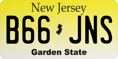 NJ license plate B66JNS