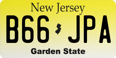 NJ license plate B66JPA
