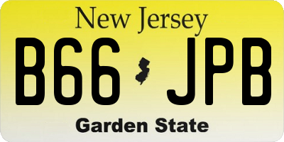 NJ license plate B66JPB