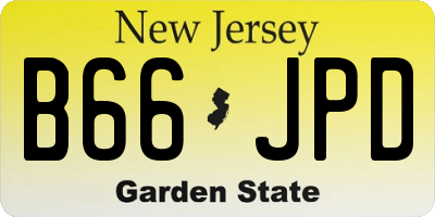 NJ license plate B66JPD