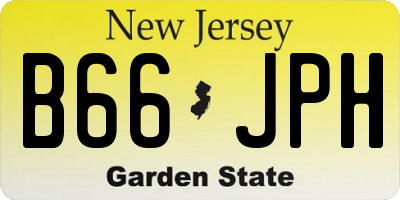 NJ license plate B66JPH
