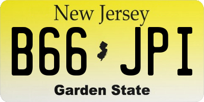 NJ license plate B66JPI