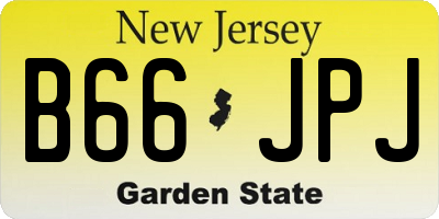 NJ license plate B66JPJ