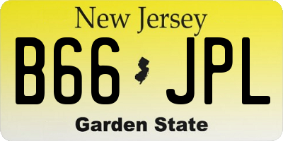 NJ license plate B66JPL