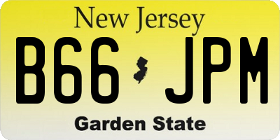 NJ license plate B66JPM