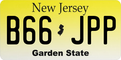 NJ license plate B66JPP