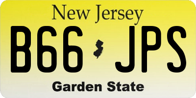 NJ license plate B66JPS