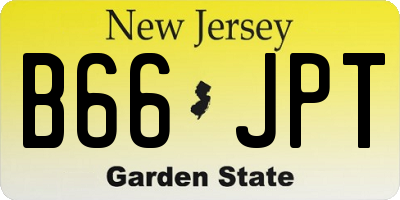 NJ license plate B66JPT