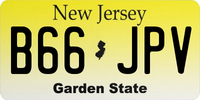 NJ license plate B66JPV