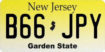 NJ license plate B66JPY