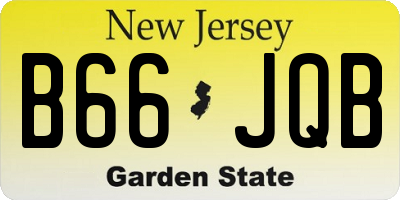 NJ license plate B66JQB