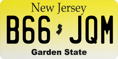 NJ license plate B66JQM