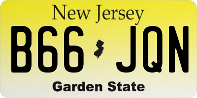 NJ license plate B66JQN