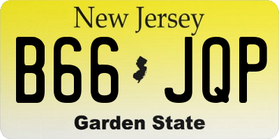 NJ license plate B66JQP