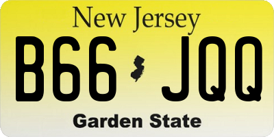 NJ license plate B66JQQ