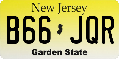NJ license plate B66JQR