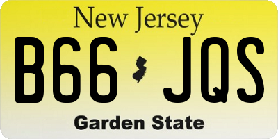 NJ license plate B66JQS