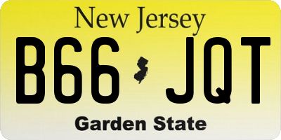 NJ license plate B66JQT