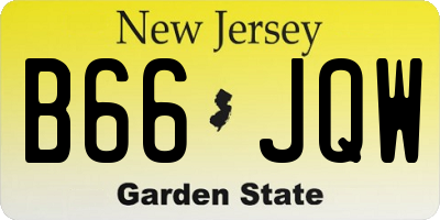 NJ license plate B66JQW