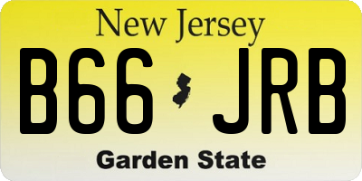 NJ license plate B66JRB