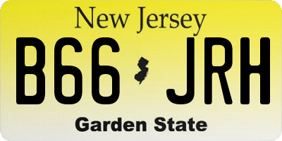 NJ license plate B66JRH
