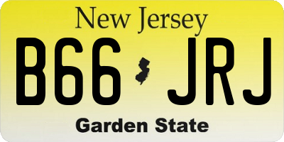 NJ license plate B66JRJ
