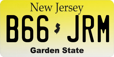 NJ license plate B66JRM