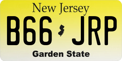 NJ license plate B66JRP