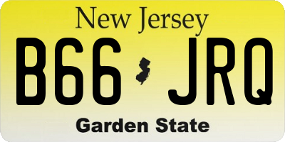 NJ license plate B66JRQ