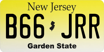 NJ license plate B66JRR