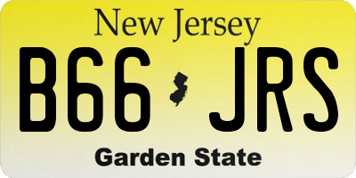NJ license plate B66JRS