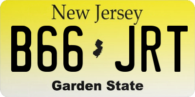 NJ license plate B66JRT