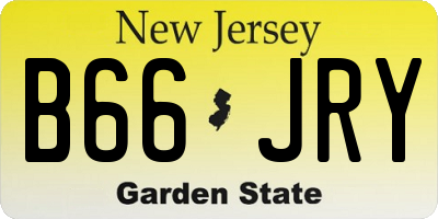 NJ license plate B66JRY