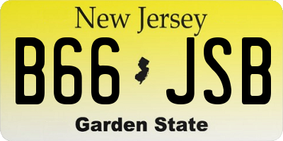 NJ license plate B66JSB