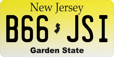 NJ license plate B66JSI