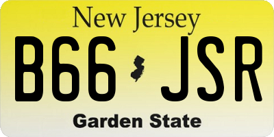 NJ license plate B66JSR