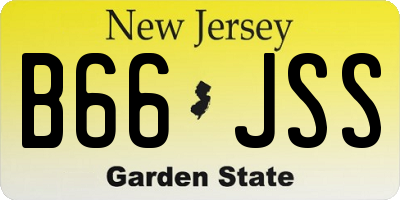 NJ license plate B66JSS