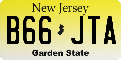 NJ license plate B66JTA