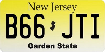 NJ license plate B66JTI