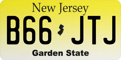 NJ license plate B66JTJ