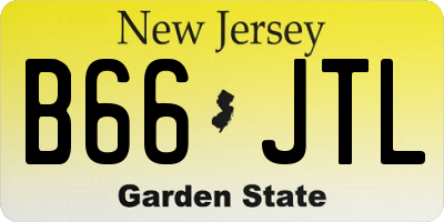 NJ license plate B66JTL