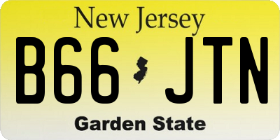 NJ license plate B66JTN