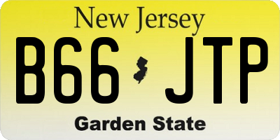 NJ license plate B66JTP