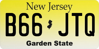 NJ license plate B66JTQ
