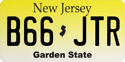 NJ license plate B66JTR