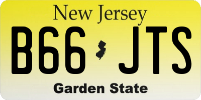 NJ license plate B66JTS