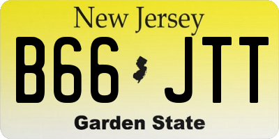 NJ license plate B66JTT